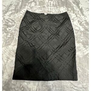 Cynthia Rowley Skirt Women's Size 8 Black Patterned‎ 1/4 Zip Backside EUC